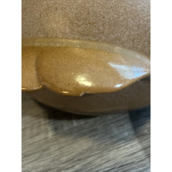 Vintage Frankoma Pottery Bean Pot With lid # 4W Plainsman Brown Casserole - Picture 11 of 12